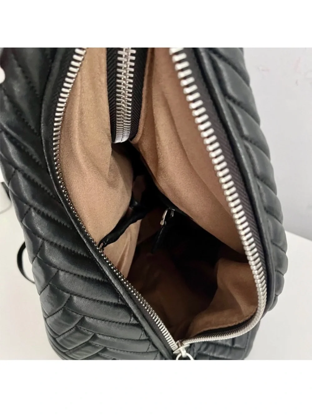 Mackage Black Quilted Leather ‘Dara’ Oversized Moto Hobo Bag
